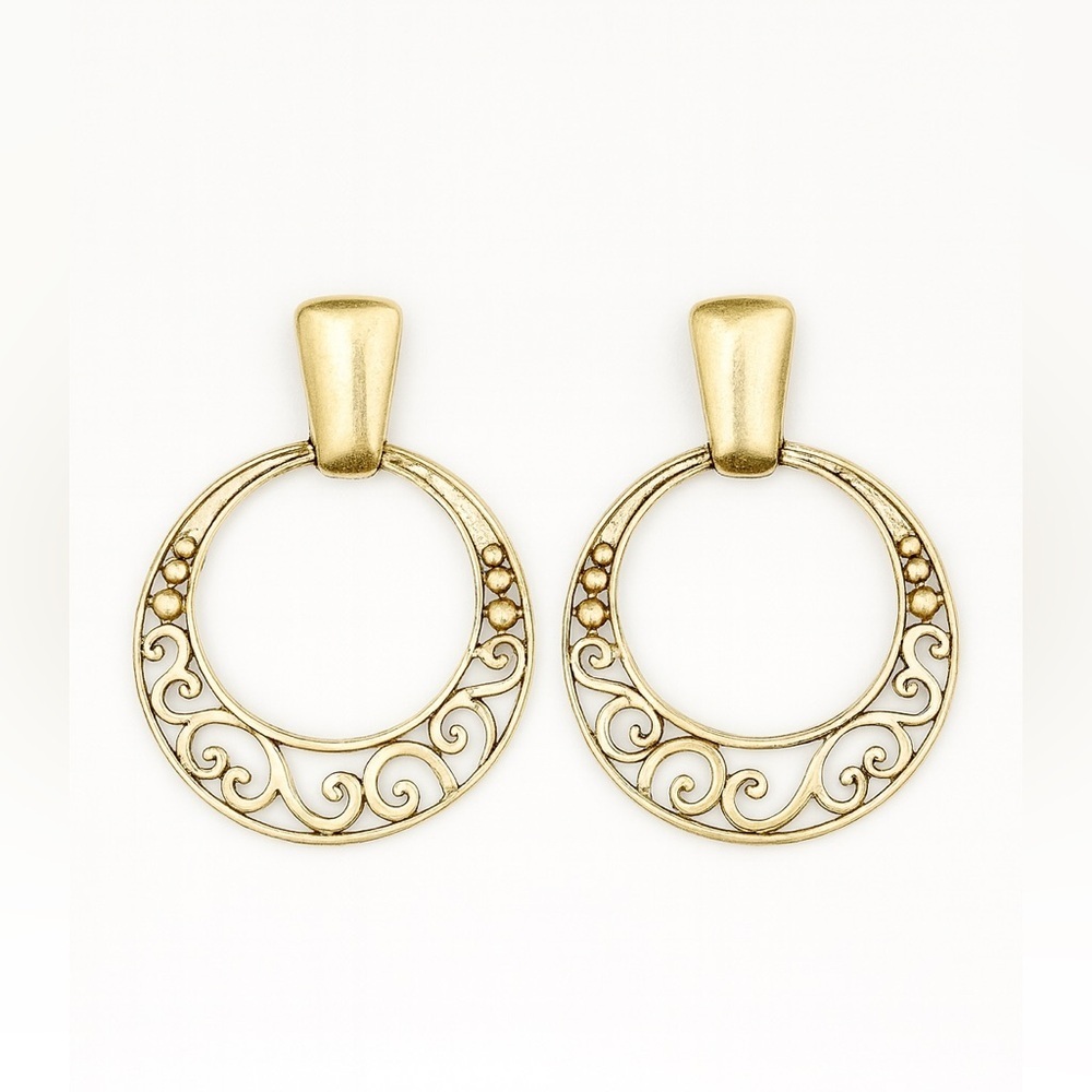 ⚜️❤️🔥 Elegant Gold Clip-On Earrings 💫